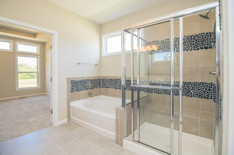 Enclosed Shower with Sliding Doors